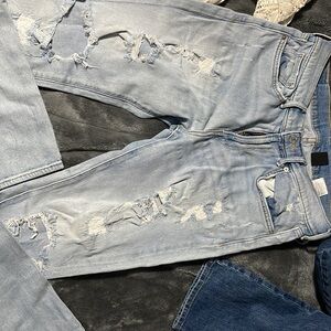Light Blue Distressed Men's Jeans